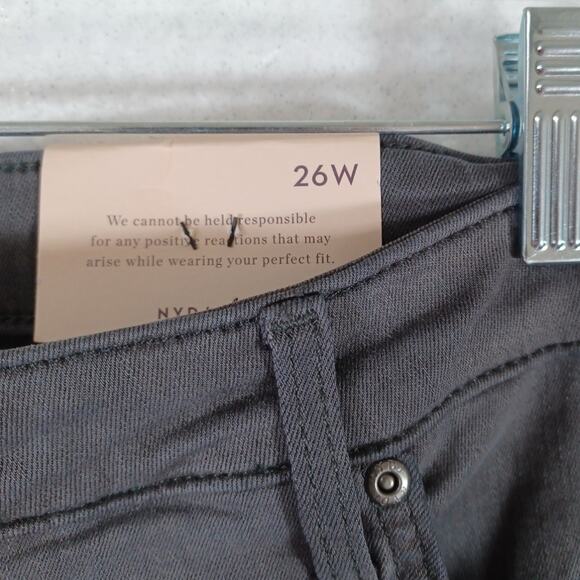 NYDJ Higher Rise AMI SKINNY Jeans Plus Size 26W Gilt Gray Wash Lift Tuck NEW - Picture 6 of 8